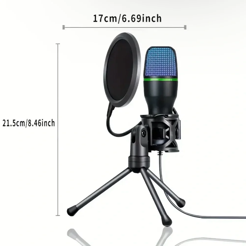 USB Microphone For Recording And Streaming On PC And Filter For Streaming Media